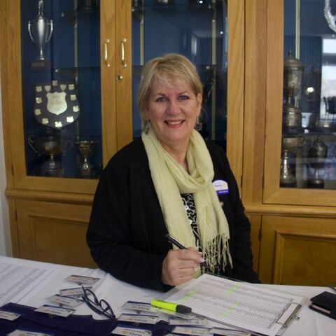 Carol at Front Desk 